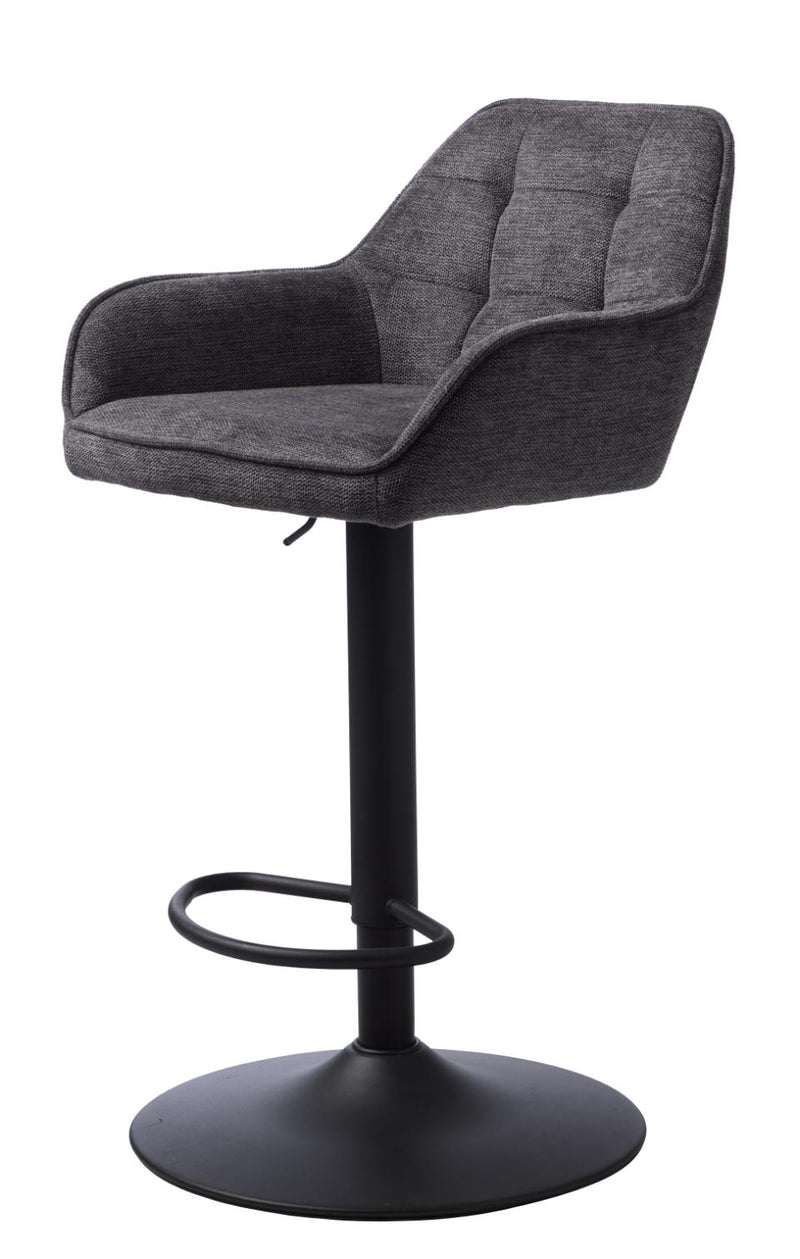 Nolan Barstol, Mørkegrå, Kvadratisk, 50,5x52x88,5-103,5 cm, Sæt af 2