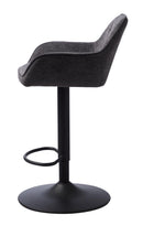 Nolan Barstol, Mørkegrå, Kvadratisk, 50,5x52x88,5-103,5 cm, Sæt af 2