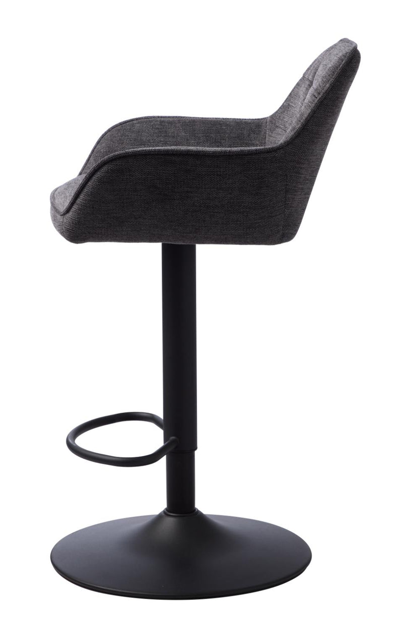 Nolan Barstol, Mørkegrå, Kvadratisk, 50,5x52x88,5-103,5 cm, Sæt af 2