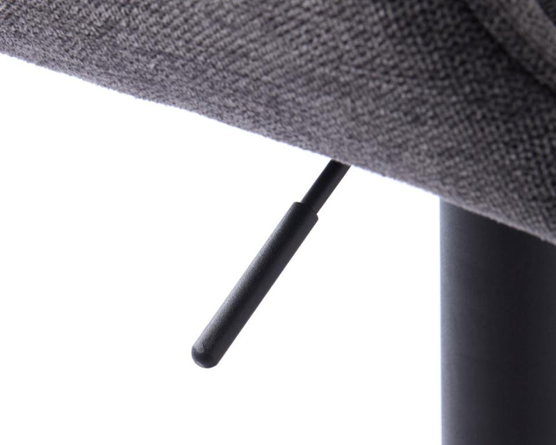 Nolan Barstol, Mørkegrå, Kvadratisk, 50,5x52x88,5-103,5 cm, Sæt af 2