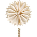 Topstjerne hvid m/messingfarvet holder Stella