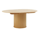 Nola Rundt Spisebord, Natur Eg, Ø120-167x75 cm, Udvideligt