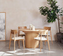 Nola Rundt Spisebord, Natur Eg, Ø120-167x75 cm, Udvideligt