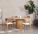 Nola Rundt Spisebord, Natur Eg, Ø120-167x75 cm, Udvideligt