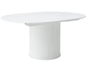 Nola Rundt Spisebord, Hvid, Ø120-167x75 cm, Udvideligt