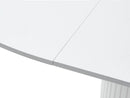 Nola Rundt Spisebord, Hvid, Ø120-167x75 cm, Udvideligt