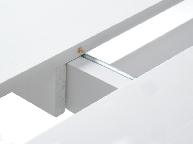 Nola Rundt Spisebord, Hvid, Ø120-167x75 cm, Udvideligt