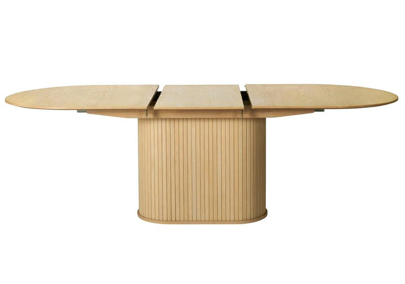 Nola Ovalt Spisebord, Natur Eg, 95x180-230x75 cm, Udvideligt
