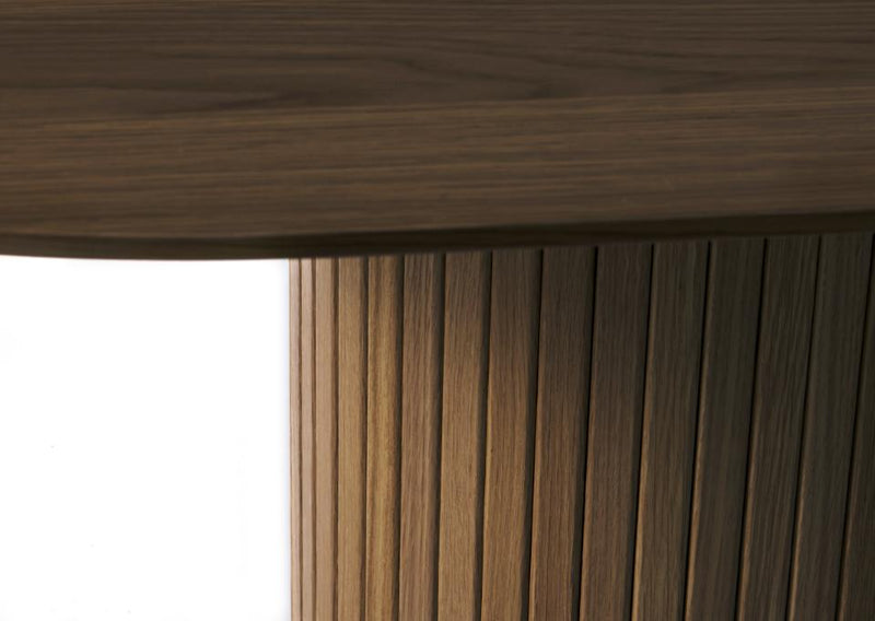 Nola Ovalt Spisebord Røget Eg, 95x180-230x75 cm, Udvideligt