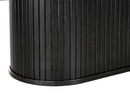 Nola Ovalt Spisebord Sort, 95x180-230x75 cm, Udvideligt