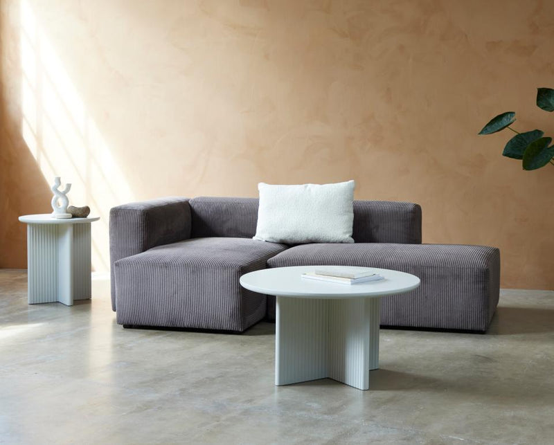 Palma Sofabord, Greige, Ø80x45 cm