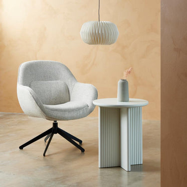 Palma Sidebord, Greige, Ø50x55 cm