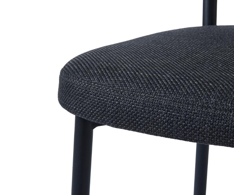 Fowler Spisebordsstol, Mørkegrå, 52,5x48x81,2 cm, Sæt af 2