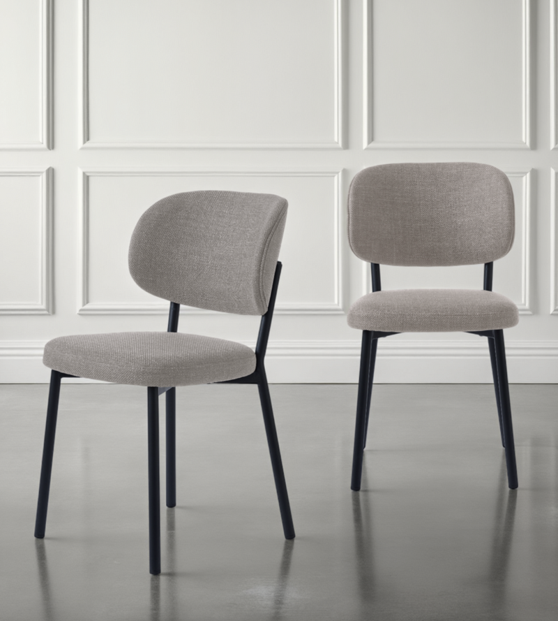 Fowler Spisebordsstol Sand, 52,5x48x81,2 cm, Sæt af 2