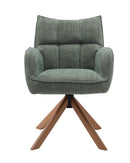 Marilla Spisebordsstol Skovgrøn, 59x65x86 cm, Sæt af 2