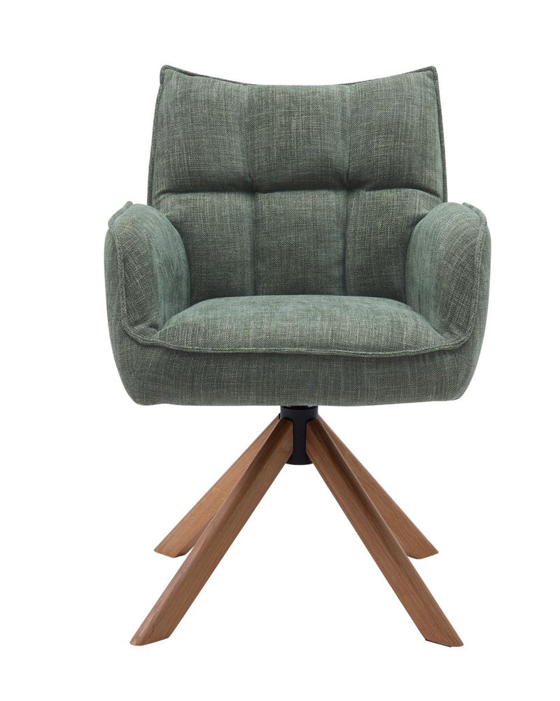 Marilla Spisebordsstol Skovgrøn, 59x65x86 cm, Sæt af 2