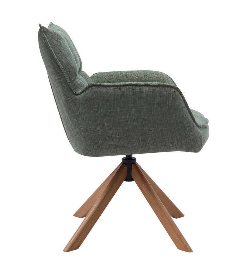 Marilla Spisebordsstol Skovgrøn, 59x65x86 cm, Sæt af 2