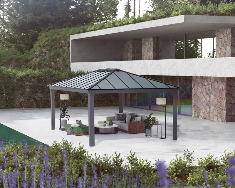 Canopia - Pavillon Dallas 4,2 x 6 meter antracitgrå Palram