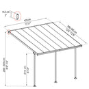 Palram Canopia - Terrasseoverdækning Feria 4x4,2m Hvid 16 m2