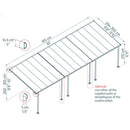 Palram Canopia - Terrasseoverdækning Feria 3x3,05m Hvid 26,9 m2
