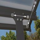 Palram Canopia - Terrasseoverdækning Feria 3x3,05m Antracitgrå 26,9 m2