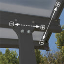 Palram Canopia - Terrasseoverdækning Feria 4x4,2m Antracitgrå 16 m2