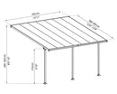 Palram Canopia - Terrasseoverdækning Feria 4x4,2m Hvid 16 m2
