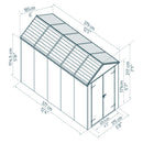 Palram - Canopia skur Rubicon 7,0 m2. mørkegrå