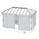 Canopia - Gardinsæt 4 stk. til Dallas 4,2 x 6 meter