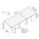 Palram Canopia - Terrasseoverdækning Feria 4x10,31m Hvid 39 m2