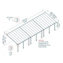 Palram Canopia - Terrasseoverdækning Feria 4x12,76m Hvid 49 m2