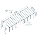Palram Canopia - Terrasseoverdækning Feria 4x14,56m Hvid 55 m2