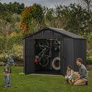 Keter - Haveskur Stronghold 10x8 300x243cm Grå Resin Trælook 18,6m³
