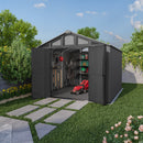 Keter - Haveskur Stronghold 10x11,5 305x350cm Grå Resin Trælook 26,8m³
