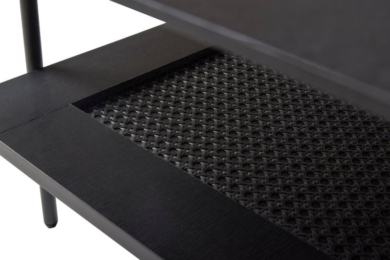 Pensacola Sofabord, Sort Melamin, 110x55x40 cm