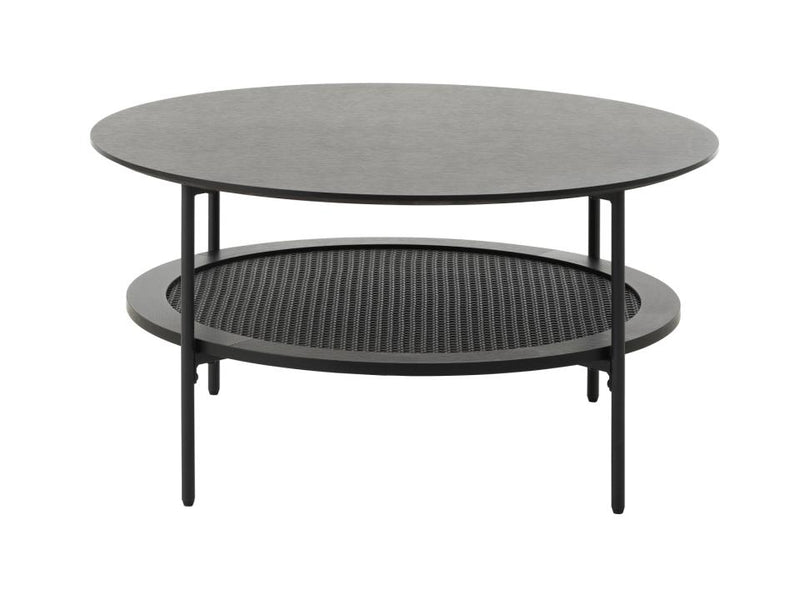 Pensacola Sofabord, Sort Melamin, Ø80x40 cm