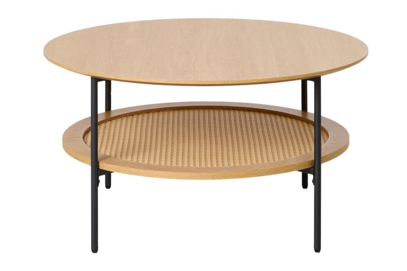 Pensacola Sofabord, Melamin Egetræs-Look, Ø80x40 cm