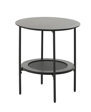 Pensacola Sidebord Sort Melamin, Ø50x50 cm
