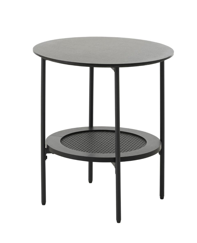 Pensacola Sidebord Sort Melamin, Ø50x50 cm