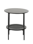 Pensacola Sidebord Sort Melamin, Ø50x50 cm