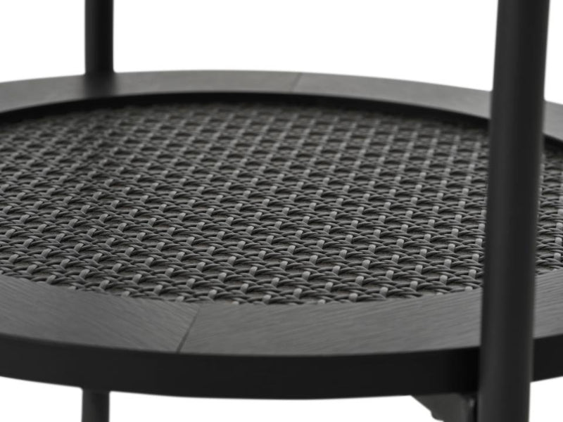 Pensacola Sidebord Sort Melamin, Ø50x50 cm