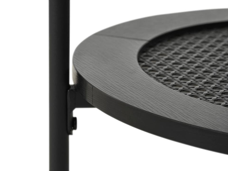 Pensacola Sidebord Sort Melamin, Ø50x50 cm