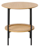 Pensacola Sidebord, Melamin Egetræs-Look, Ø50x50 cm