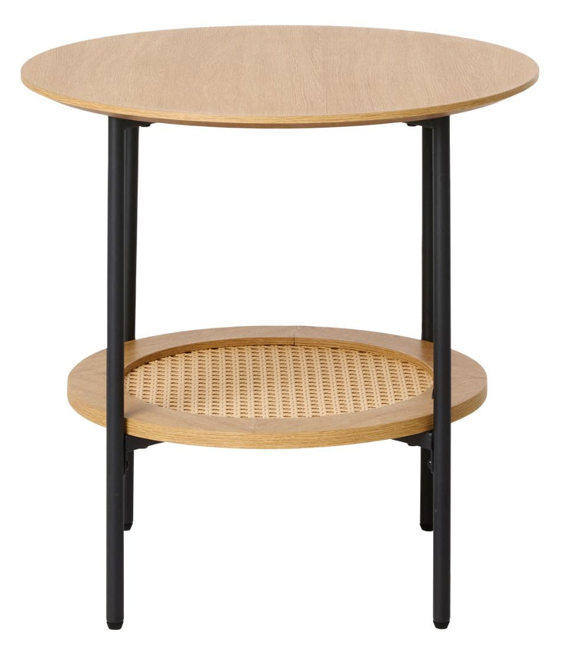 Pensacola Sidebord, Melamin Egetræs-Look, Ø50x50 cm