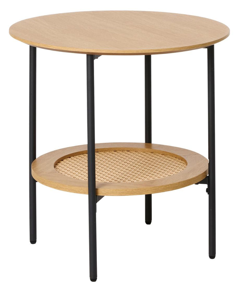 Pensacola Sidebord, Melamin Egetræs-Look, Ø50x50 cm