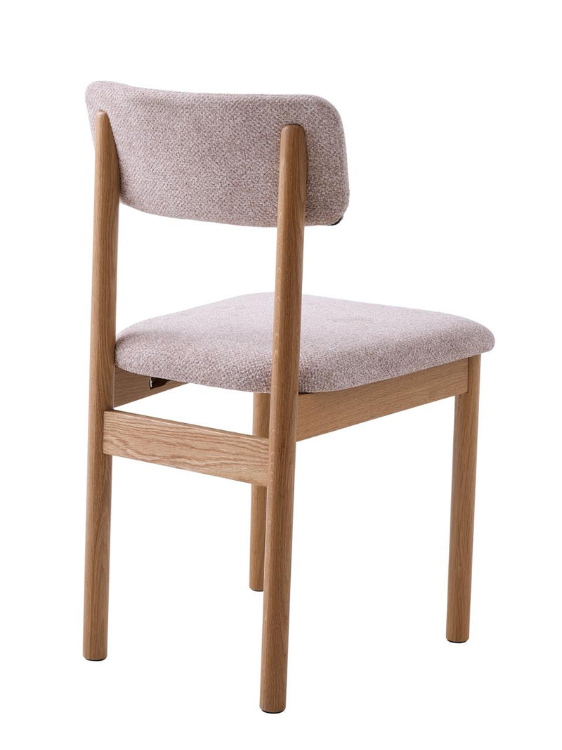 Sæt af 2 stk - Canora stol, sand, eg, mat PU lak 10% glans