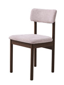 Sæt af 2 stk - Canora stol, sand bouclé, espresso olie