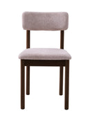 Sæt af 2 stk - Canora stol, sand bouclé, espresso olie