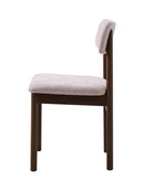 Sæt af 2 stk - Canora stol, sand bouclé, espresso olie