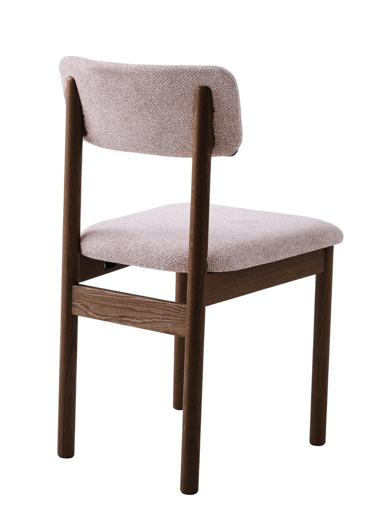 Sæt af 2 stk - Canora stol, sand bouclé, espresso olie